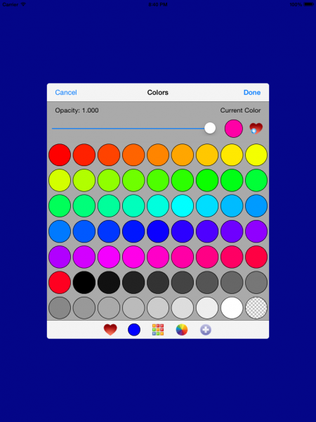 DRColorPicker color picker Screenshot