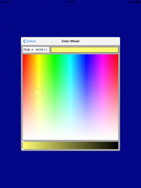 DRColorPicker color picker Screenshot